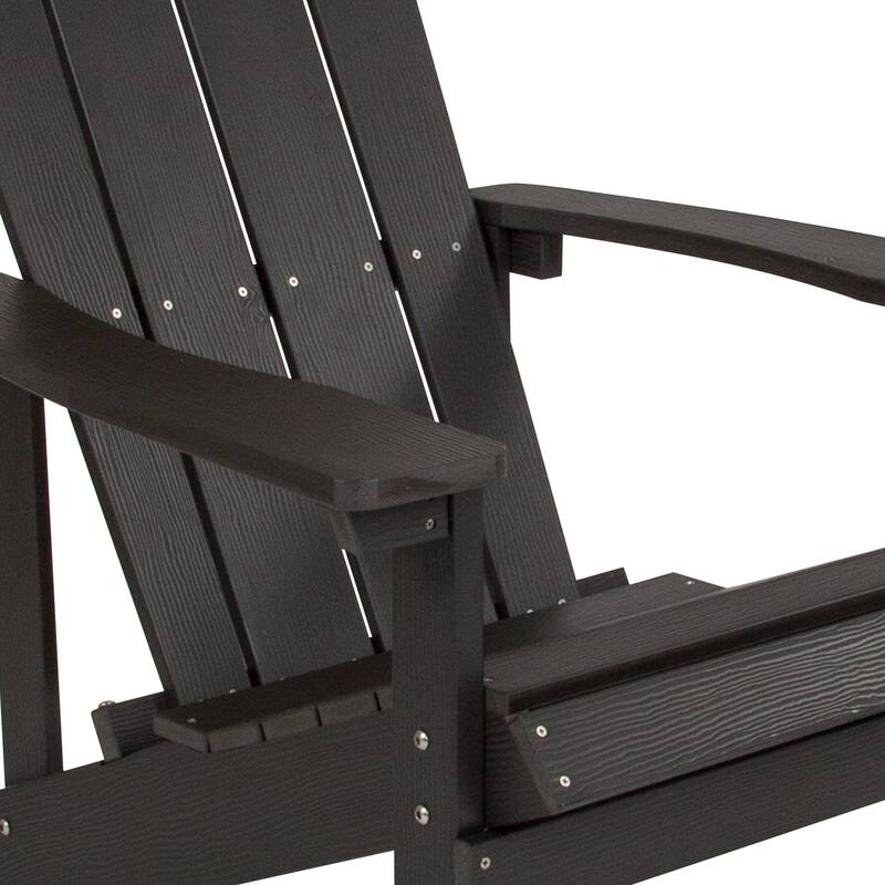 Outdoor All-Weather Poly Resin Wood Adirondack Chair - 29.5"W x 33.5"D x 35"H