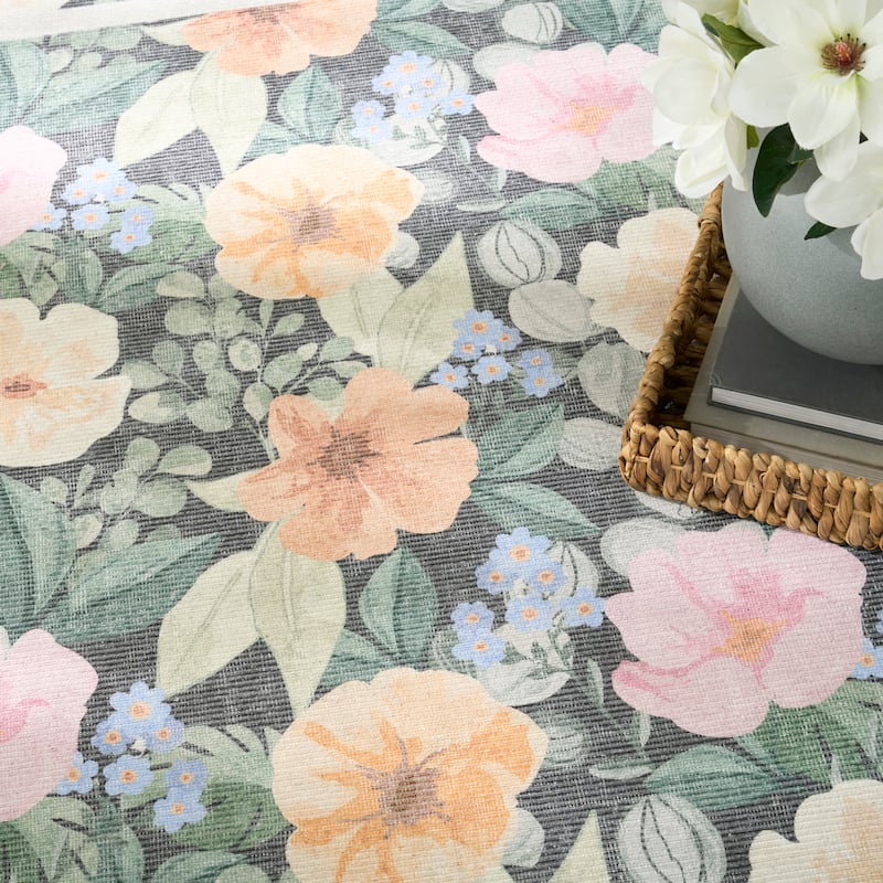 Nourison Botanical Washables Indoor only Floral Area Rug