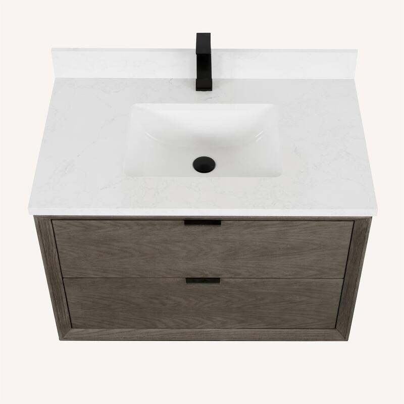 Legion Furniture WH25 Solid Wood Contemporary Bathroom Vanity with 1" thick Artificial top