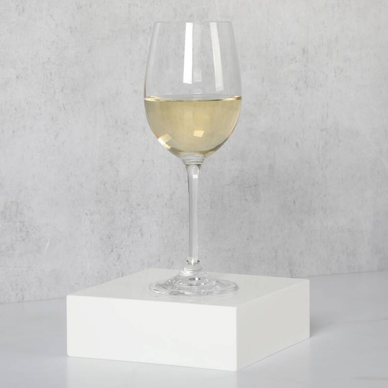 Martha Stewart Vivica 13 OZ Stemmed 4 Pack White Wine Glass Set
