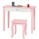 preview thumbnail 15 of 16, Costway Kids Vanity Set Princess Makeup Dressing Play Table Set - See Details