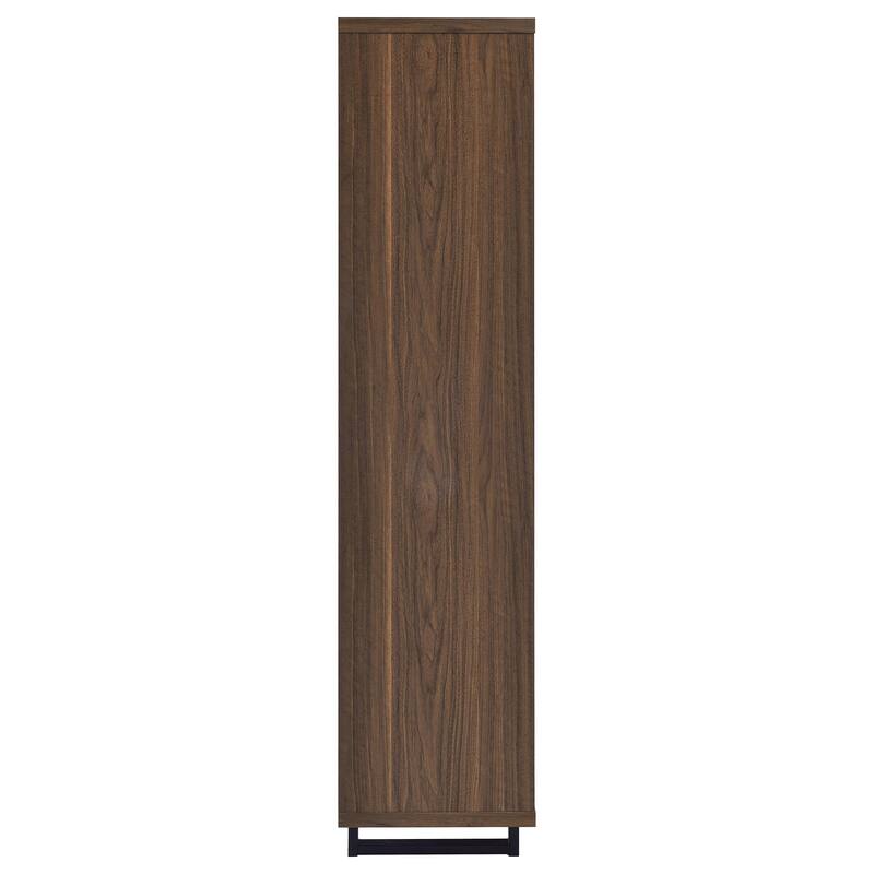 Maddox 71-Inch 3-Shelf Cabinet Bookcase Walnut