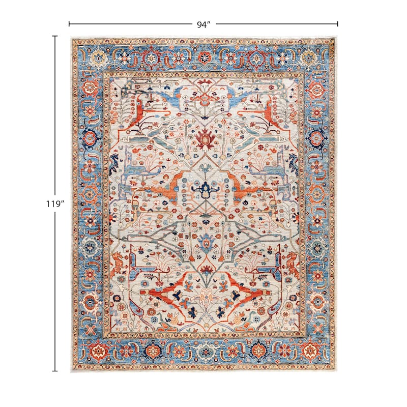 Serapi One-of-a-Kind Hand-Knotted Area Rug - Ivory - 7' 10" x 9' 11"