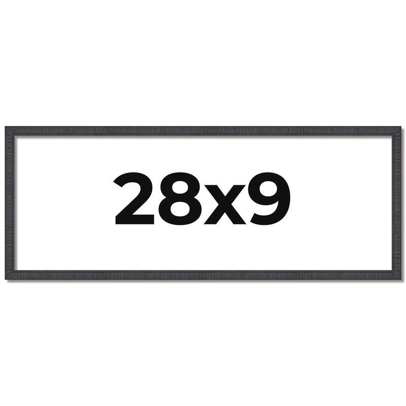 28x9 Frame Brown Solid Wood Picture Frame - Complete Modern Photo