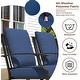 preview thumbnail 16 of 21, Kullavik 8 Pieces Outdoor Dining Set with 6 Swivel Chairs, X-Leg Table and Double-Sided Umbrella