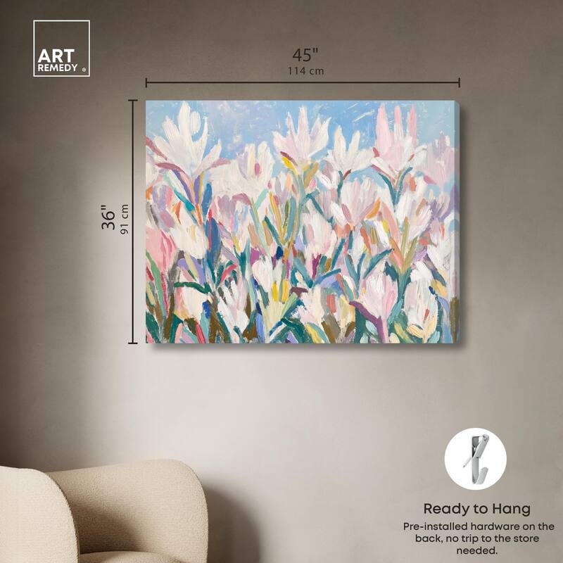 Morning Mist Bloom II Canvas by Art Remedy, Gallery Wrapped
