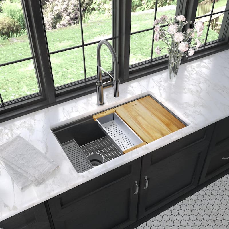 Elkay ELXRU13322W Quartz Luxe 33" Undermount Single Basin Quartz