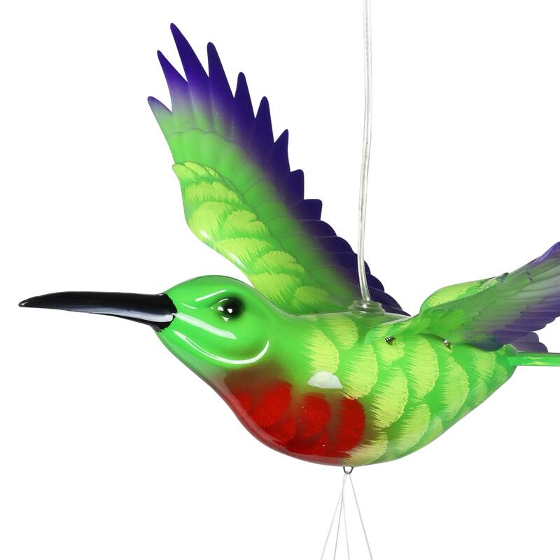 Exhart Solar WindyWings Bird Wind Chime, 10 by 9 Inches