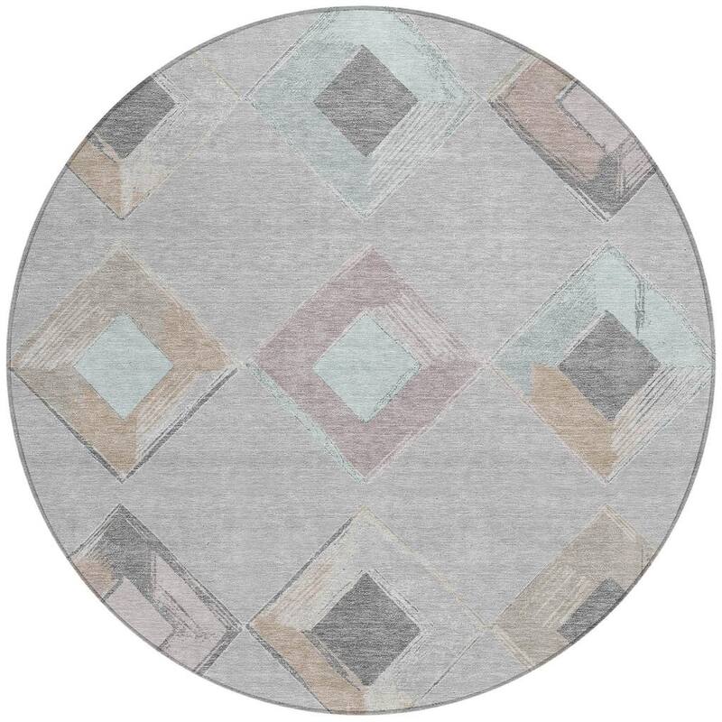 HomeRoots Geometric Transitional Rectangle Outdoor Rug
