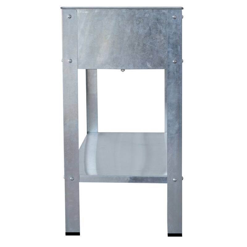 Galvanized Metal Elevated Garden Planter - 40"Lx16"Wx31"H