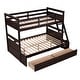 preview thumbnail 6 of 7, Twin over Full Bunk Bed with Storage and 2-Drawer,Solid Pine Legs