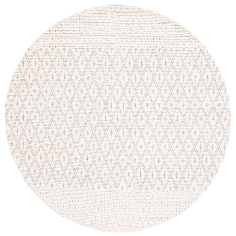 SAFAVIEH Handmade Marbella Ailish Modern Wool Rug - 6' Round - Ivory/Black