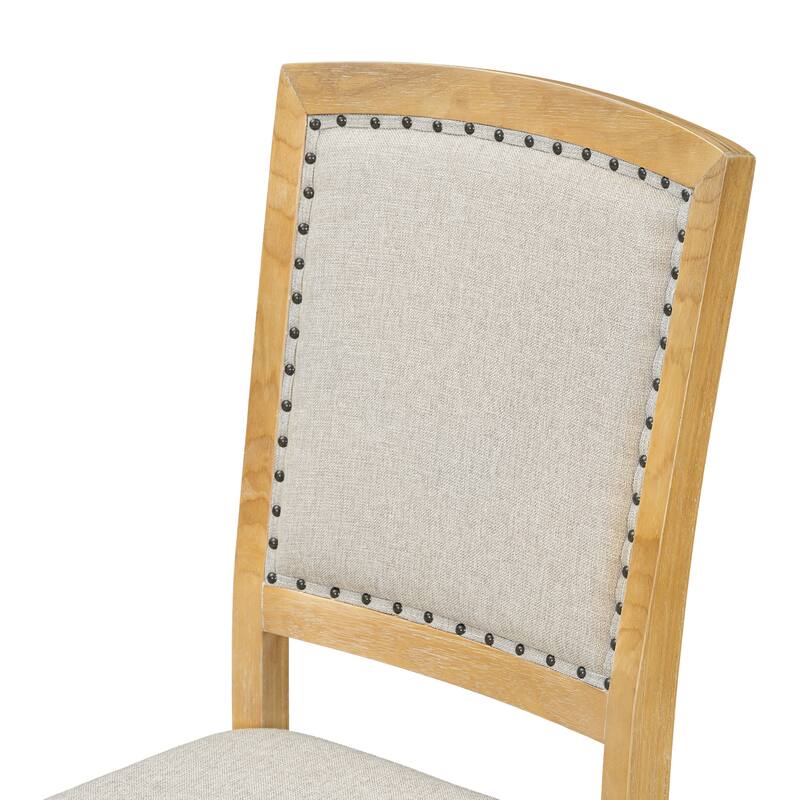 9 Pieces Extendable 84 inch Dining Table Set, 6 Upholstered Armless Dining Chairs and 2 Padded Arm Chairs