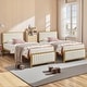 preview thumbnail 2 of 20, Javlergo Set of 2 Twin Kids Bed Frame with Upholstered Tufted Headboard & Footboard Heavy Duty No Box Spring Needed Bed for kid