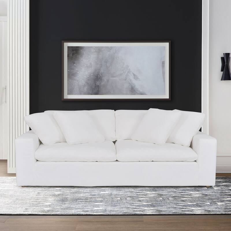 Liberty 96.5" Upholstered Cloud Sofa Couch with Slipcover