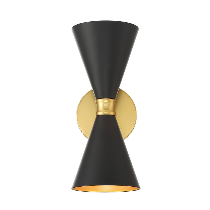 Kovacs P1827 Conic 2 Light 13" Tall Up / Downlight Wall Sconce with