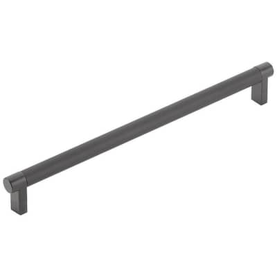 Emtek 84057.REC.KN Knurled 10" Center to Center Bar Cabinet Pull with