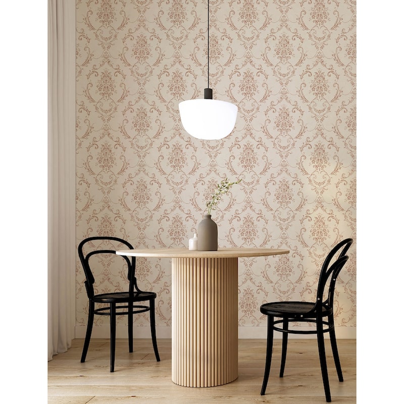 Eunice Brown Linen Wallpaper