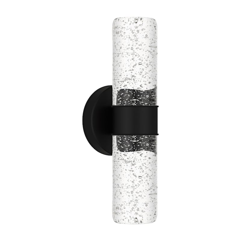 Kaia Integrated LED Matte Black Outdoor Wall Lantern