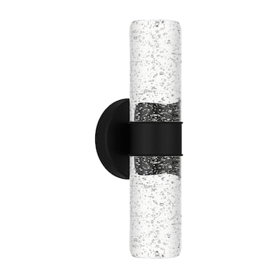 Kaia Integrated LED Matte Black Outdoor Wall Lantern