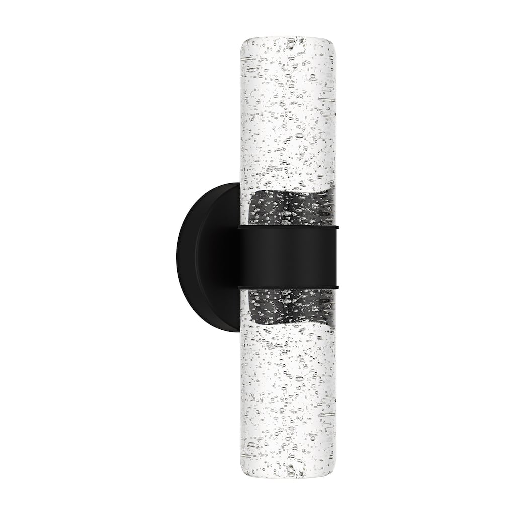 Kaia Integrated LED Matte Black Outdoor Wall Lantern