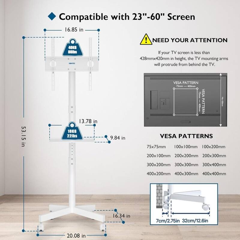 Mobile TV Cart