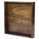 preview thumbnail 8 of 76, KINWELL Square Black Walnut Wood Serving Tray Ottoman Tray with Handles