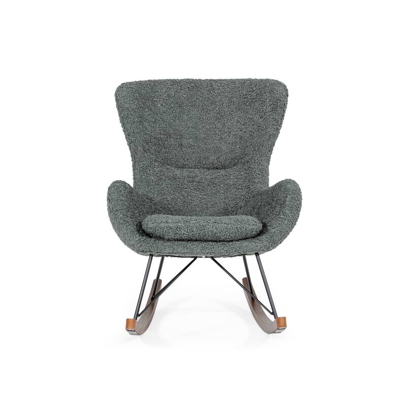 Modrest Ikard Modern Grey Sheep Rocking Chair