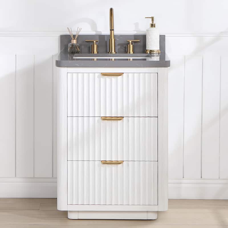 Cadiz Bath Vanity with Composite Stone Top without Mirror