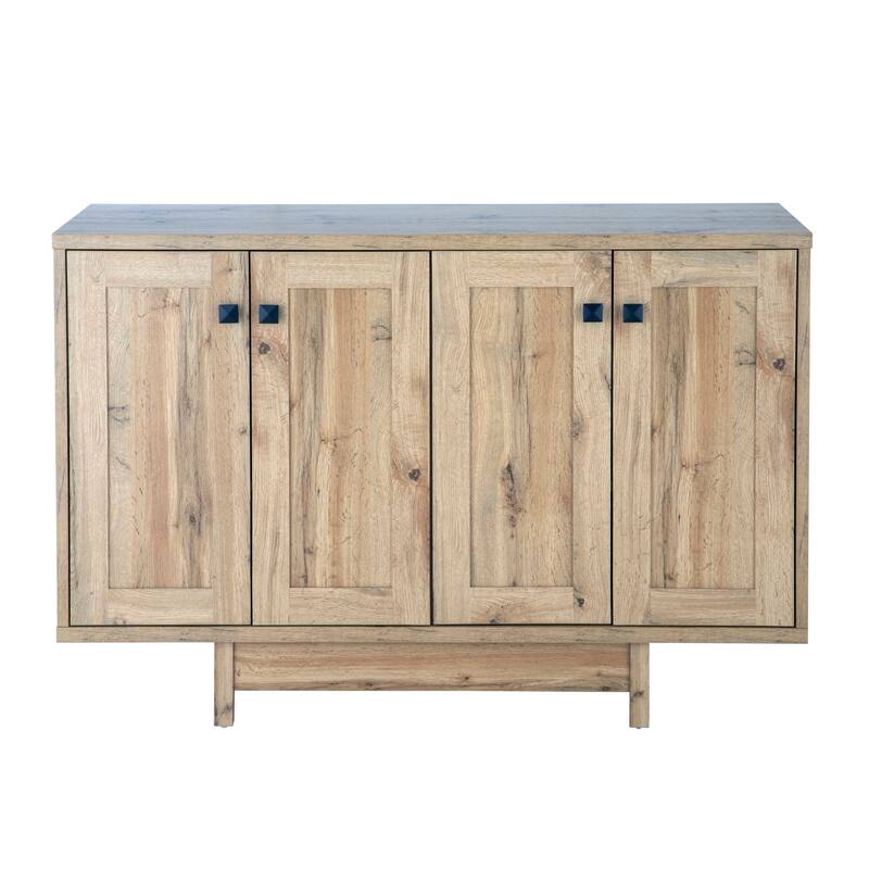 Q-Max 47"W Sideboard Storage Cabinet, Dining Server Cupboard Buffet Table with Two Storage Cabinets