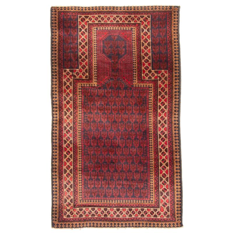 ECARPETGALLERY Hand-knotted Teimani Black Wool Rug - 2'10 x 4'11