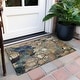 preview thumbnail 135 of 135, Machine Washable Indoor/ Outdoor Modern Floral Chantille Rug 1'8" x 2'6" - Beige