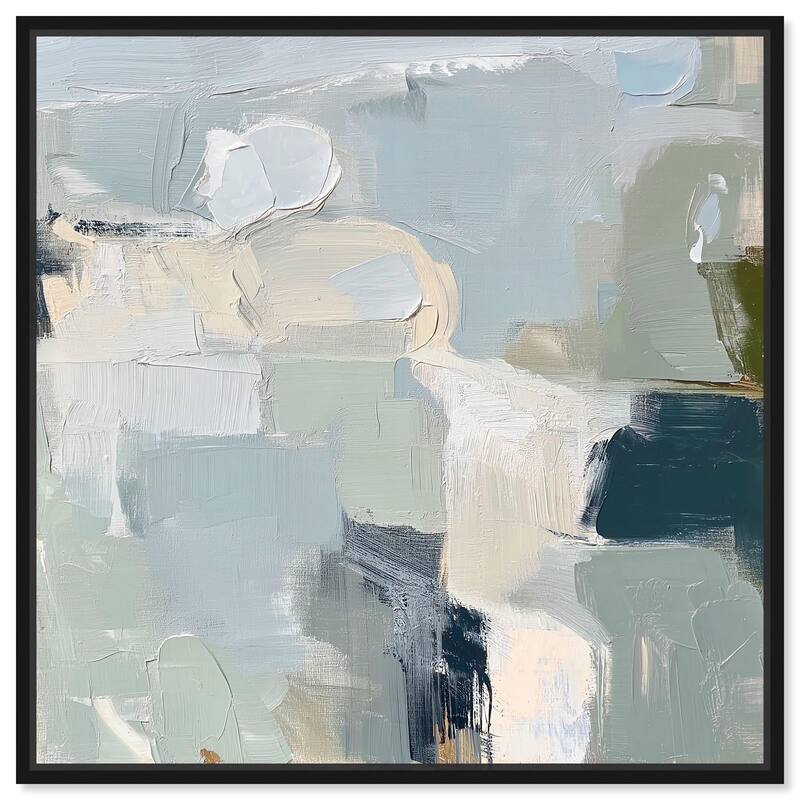 Seafoam and Sand II Canvas by Art Remedy - Black - 40" x 40"