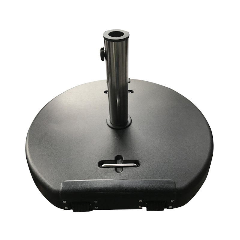 Heavy-Duty Round Outdoor Umbrella Base with Stainless Steel Collar