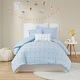 preview thumbnail 30 of 124, Intelligent Design Maize Cotton Jacquard Duvet Cover Set with Euro Shams and Throw Pillows Blue - Twin