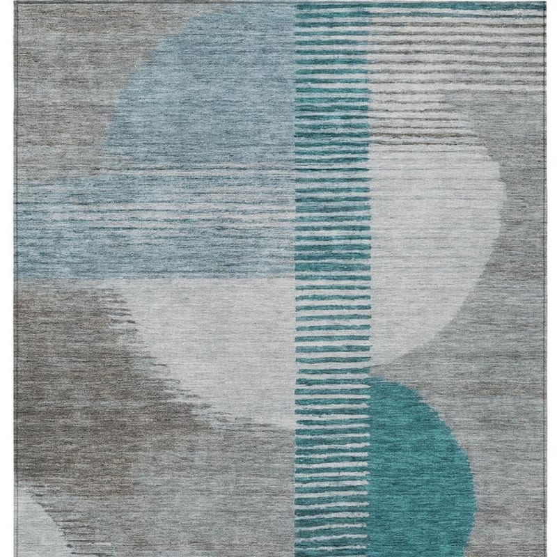 HomeRoots Geometric Transitional Rectangle Outdoor Rug