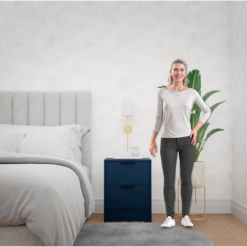 Nelson 2-Drawer Nightstand Set (2 Units) – Modern and Functional Design