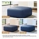 preview thumbnail 56 of 62, Elliot 22"/ 35"/ 43" W Modern Rectangular Genuine Leather Ottoman