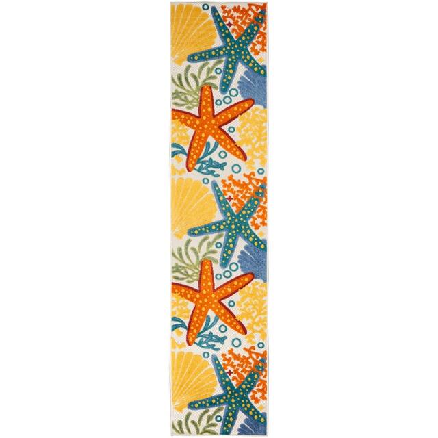 Nourison Aloha Coastal Beach Starfish Indoor/Outdoor Area Rug