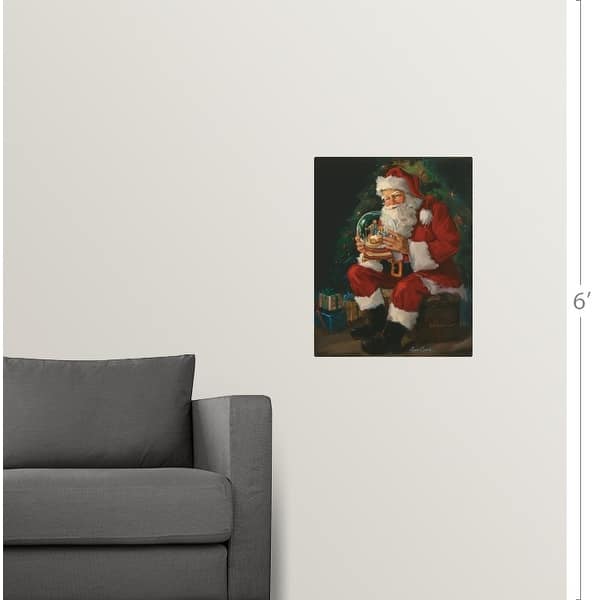 dimension image slide 2 of 3, "Santa Believes" Poster Print