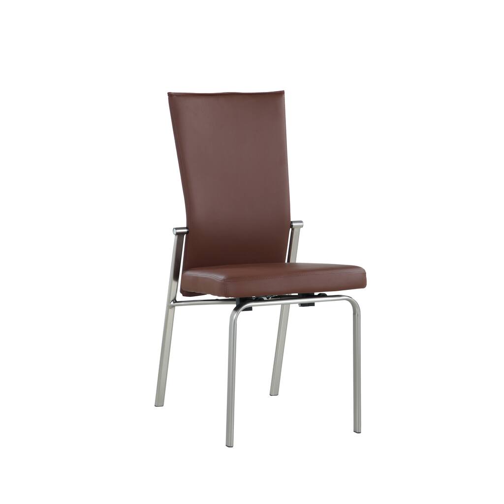 Somette Monique Brown Motion Back Side Chair, Set of 2