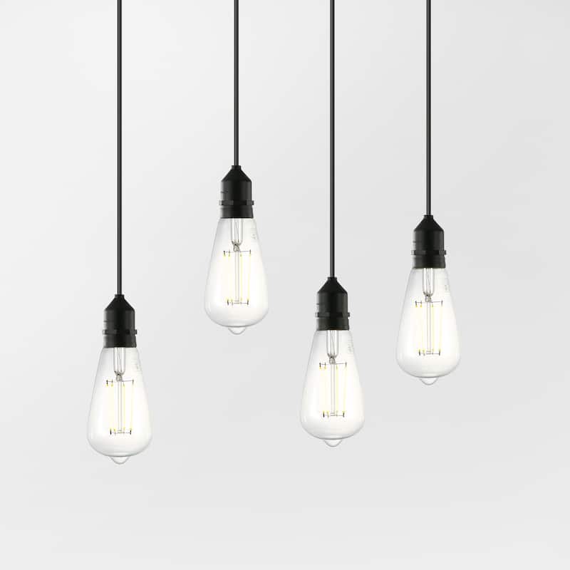 Light Society Aquella ST21 Shape LED Filament Light Bulb (Set of 4) - Clear