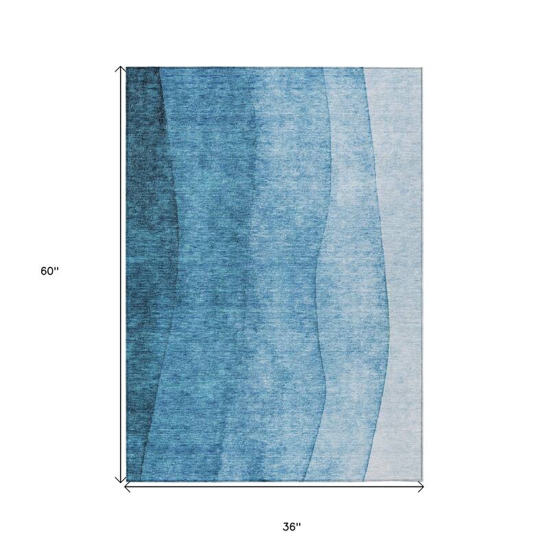 HomeRoots Ombre Transitional Rectangle Outdoor Rug