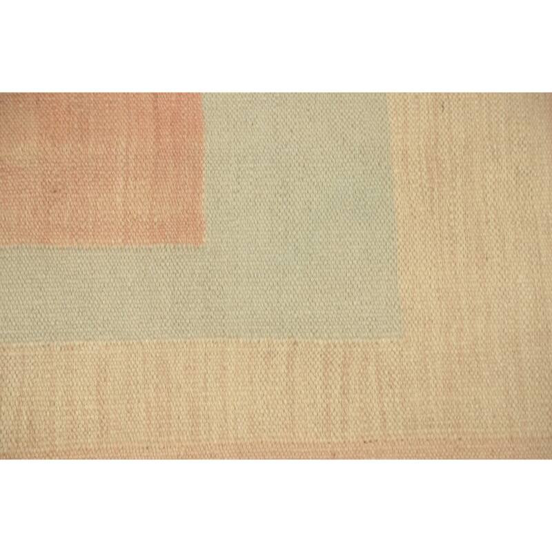 Hand Woven Oriental 100% Wool Carpet Southwestern Modern Multi-Colored Kilim Area Rug - 9' 1'' X 5' 11''