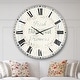 preview thumbnail 8 of 7, Designart 'Farmhouse Florals VIII' Farmhouse Oversized Wall CLock 36 in. wide x 36 in. high