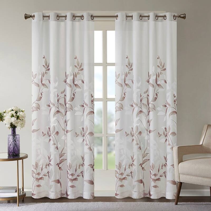 Burnout Printed Curtain Panel - Multi-Color