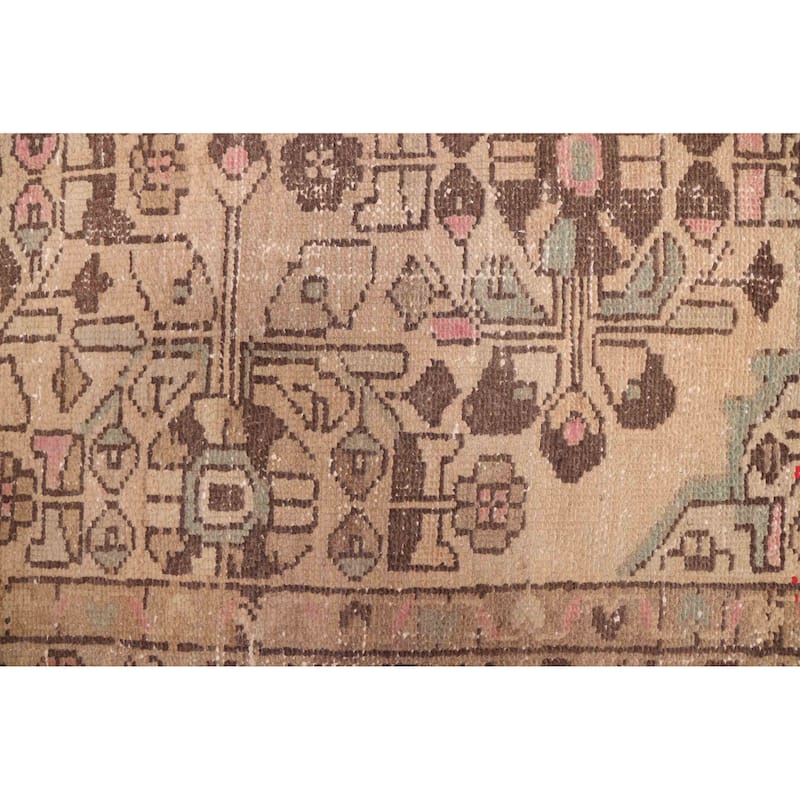 ECARPETGALLERY Hand-knotted Antalya Vintage Tan Wool Rug - 3'2 x 9'6