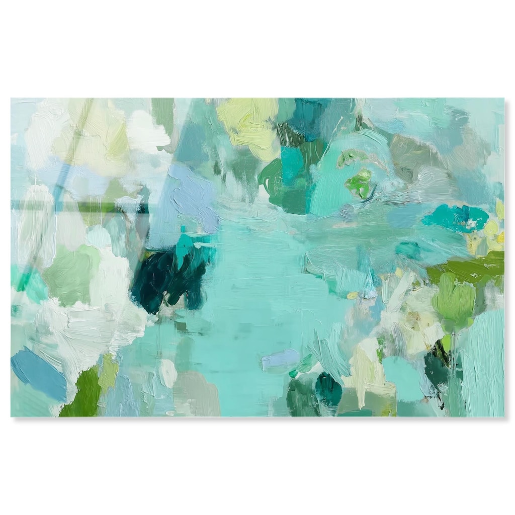 Alista Green Blues Acrylic by Art Remedy, Ready to Hang