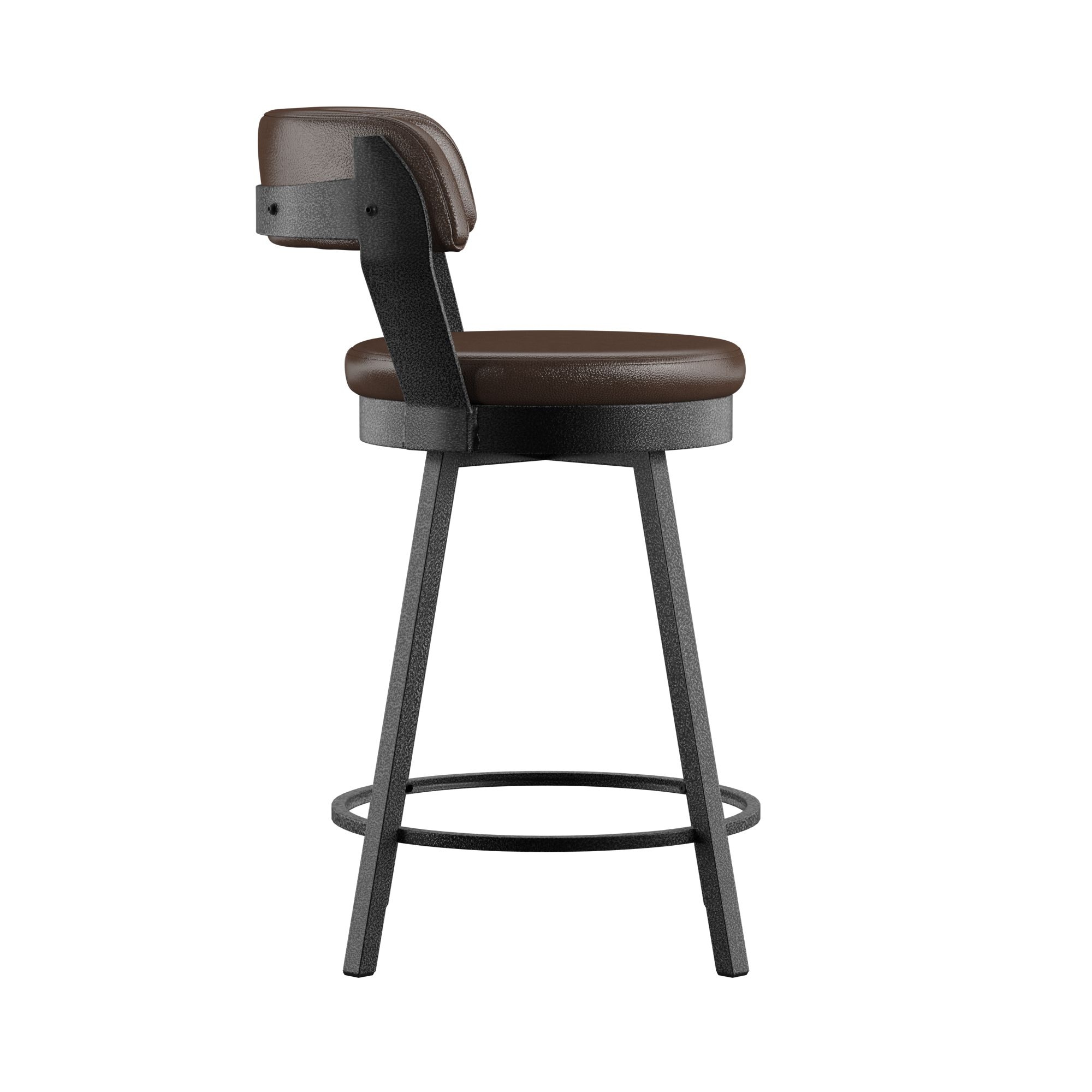 Harley faux leather and metal swivel stools sales