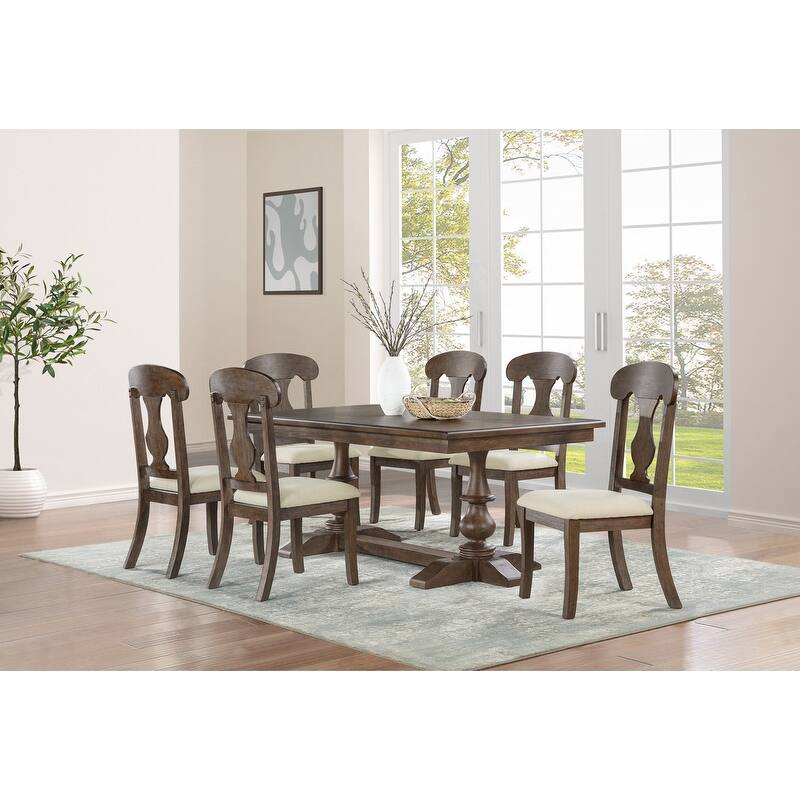 Best Quality Furniture 7pc Small Wood Dining Set - 7pc Small Table